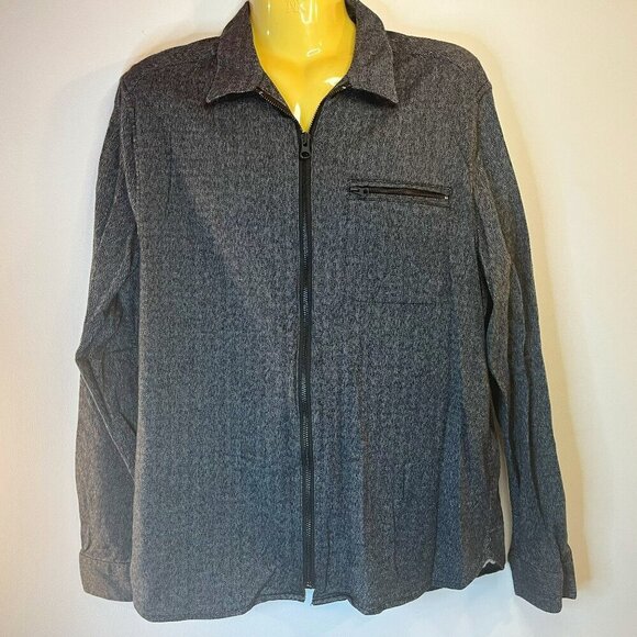 Kenneth Cole Reaction Men's Full Zip Long Sleeve Shirt - Size Large - Picture 1 of 4